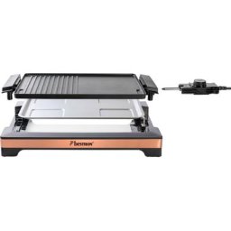 bestron Teppanyakigrill ABBQ2000CO, 2000 W, herausnehmbare Grillplatte&zwei Grilloberflächen, antihaftbeschichtet