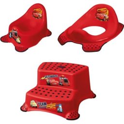 keeeper Töpfchen Cars, kirschrot, (Set), Kinderpflege-Set - Töpfchen, Toilettensitz und Tritthocker