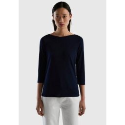United Colors of Benetton 3/4-Arm-Shirt (1-tlg) im kombistarken Basic-Look