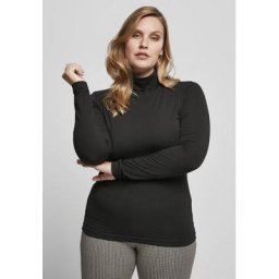 URBAN CLASSICS Longsleeve Damen Ladies Basic Turtleneck L/S (1-tlg)