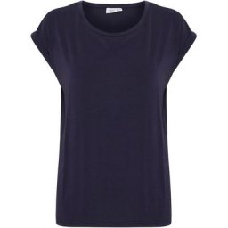 Saint Tropez Rundhalsshirt Basic in edler LYOCELL Qualität