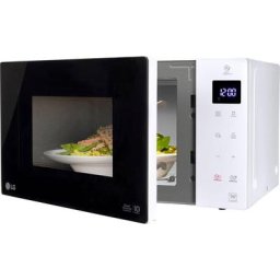LG Mikrowelle MS 23 NECBW, Mikrowelle, 23 l, Smart Inverter Technologie, echte Glasfront