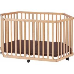 tiSsi® Laufgitter Buche Natur, 6-eckig, zusammenklappbar, Made in Europe