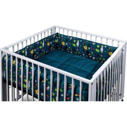 tiSsi® Laufgittereinlage Moritz, 4-Eck, petrol Jungle, (2-tlg., Nestchen und Laufgittereinlage), passend für tiSsi® Laufstall Moritz