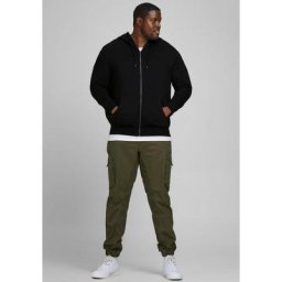 Jack & Jones PlusSize Kapuzensweatjacke BASIC SWEAT ZIP HOOD bis Größe 6XL