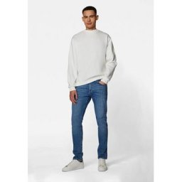 Mavi Rundhalspullover CREW NECK SWEATSHIRT Basic Sweater mit Mavi Logo