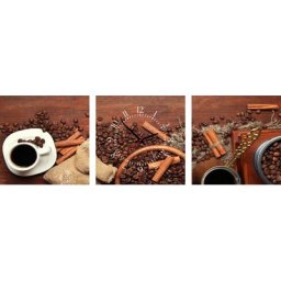 Conni Oberkircher´s Bild mit Uhr Black Gold - Kaffee, Kaffee (Set), mit dekorativer Uhr, Kaffeebohnen, Küche