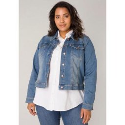 Base Level Curvy Jeansjacke BAS-Yamila Modisches Basic