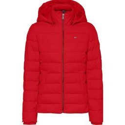 Tommy Jeans Steppjacke TJW BASIC HOODED JACKET mit Aufhänger am Kragen