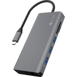Raidsonic Laptop-Dockingstation ICY BOX 12-in-1 Notebook/PC Dock USB Type-C, PD 100 W