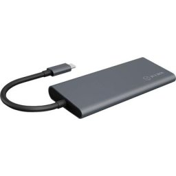 Raidsonic Laptop-Dockingstation ICY BOX USB-C Dockingstation mit integriertem Kabel