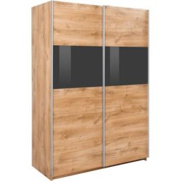 Wimex Schwebetürenschrank Bramfeld mit Glaselementen und zusätzlichen Einlegeböden