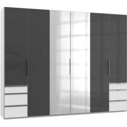 Fresh To Go Kleiderschrank Level mit Glas-und Spiegeltüren