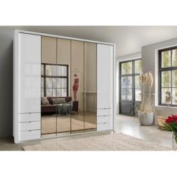 WIEMANN Falttürenschrank Kansas mit Spiegel und Glas