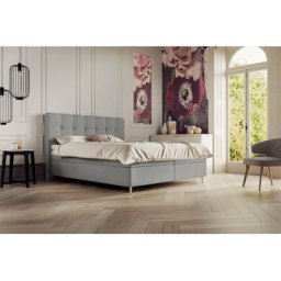 Schlaraffia Boxspringbett Aida, inklusive GELTEX®-Topper, Metallfuß in chrome, mit niedrigem Kopfteil