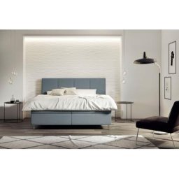 Schlaraffia Boxspringbett Saga, GELTEX®-Topper, Metallfuß in Chrom, niedrige Kopfteilhöhe von 113 cm