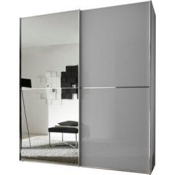 STAUD Schwebetürenschrank Sinfonie Plus Glas und Spiegel-Frontkombination mit vier Ausstattungsvarianten