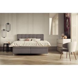 Schlaraffia Boxspringbett Aida, inklusive GELTEX®-Topper, Metallfuß in chrome, mit niedrigem Kopfteil
