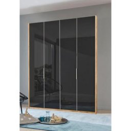 Fresh To Go Kleiderschrank Level Türen vollflächig mit farbigem Glas