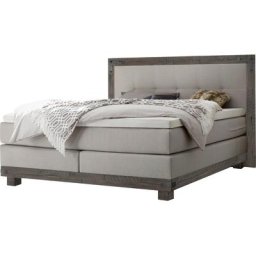 HASENA Boxspringbett Chicago, im Vintagelook mit Punktsteppung im Kopfteil, Massivholz-Umrandung
