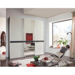 WIEMANN Schwebetürenschrank Rialto hochwertige Glas- und Spiegelfront mit Querriegel