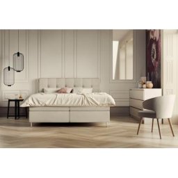 Schlaraffia Boxspringbett Aida, inklusive GELTEX®-Topper, Metallfuß in chrome, mit niedrigem Kopfteil