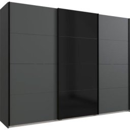 Wimex Schwebetürenschrank Barcelona mit Glaselementen auf der Mitteltür