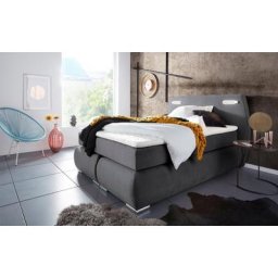 INOSIGN Boxspringbett Black & White, incl. LED Beleuchtung, 3 Härtegrade