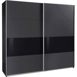 Wimex Schwebetürenschrank Bramfeld mit Glaselementen und zusätzlichen Einlegeböden