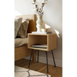 Woodman Nachttisch, Holzfurnier aus Eiche