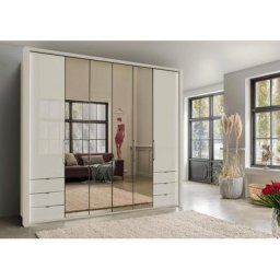 WIEMANN Falttürenschrank Kansas mit Spiegel und Glas
