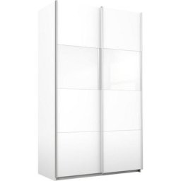 rauch Schwebetürenschrank Quadra mit Glaselementen