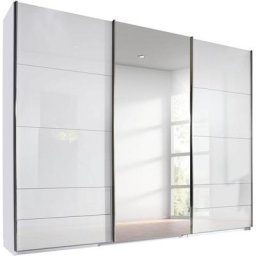rauch Schwebetürenschrank Orlando Front mit Glas und Spiegel