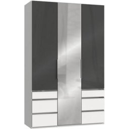 Fresh To Go Kleiderschrank Level mit Glas-und Spiegeltüren