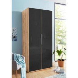 Fresh To Go Kleiderschrank Level Türen vollflächig mit farbigem Glas