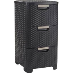 Curver Kommode Schubladenschrank STYLE, dunkelbraun