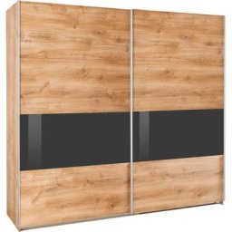 Wimex Schwebetürenschrank Bramfeld mit Glaselementen und zusätzlichen Einlegeböden
