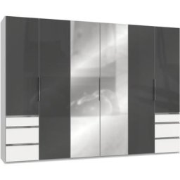 Fresh To Go Kleiderschrank Level mit Glas-und Spiegeltüren