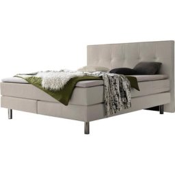 HASENA Boxspringbett Fleur, Boxspringbett, runde Chromfüsse, weiche Bezüge mit feinen Ziernähten