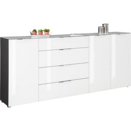 Maja Möbel Kommode TREND, mit Fronten und Oberplatte aus Glas
