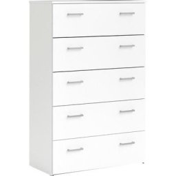 Home affaire Hochkommode, graue Stangengriffe, einfache Selbstmontage, 74,1 x 114,7 x 35,95 cm