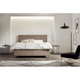 Schlaraffia Boxspringbett Saga, GELTEX®-Topper, Metallfuß in Chrom, niedrige Kopfteilhöhe von 113 cm