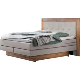 HASENA Boxspringbett Texas, Bettkästen, Massivholz-Umrandung, Tonnentaschen-Federkernmatratze