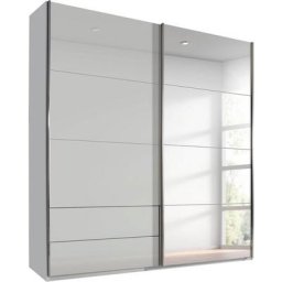 rauch Schwebetürenschrank Orlando Front mit Glas und Spiegel