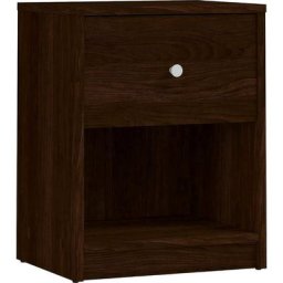 Home affaire Nachtkommode, Mit grauem Knopfgriff, einfache Selbstmontage, 37,9 x 48,4 x 30,1 cm