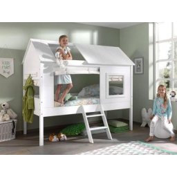 Vipack Hochbett Charlotte wahlweise mit Textil-Set