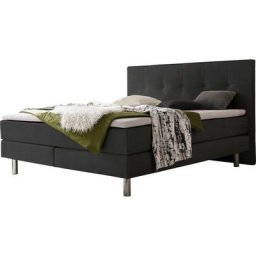 HASENA Boxspringbett Fleur, Boxspringbett, runde Chromfüsse, weiche Bezüge mit feinen Ziernähten
