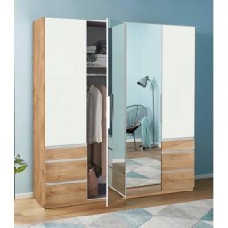 Fresh To Go Kleiderschrank Level mit Glas-und Spiegeltüren