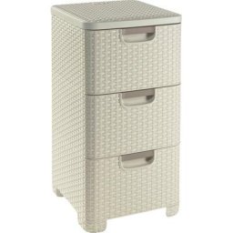 Curver Kommode Schubladenturm STYLE, creme