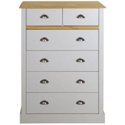 Home affaire Kommode Sandringham, mit 6 Schubladen, Breite 78 cm